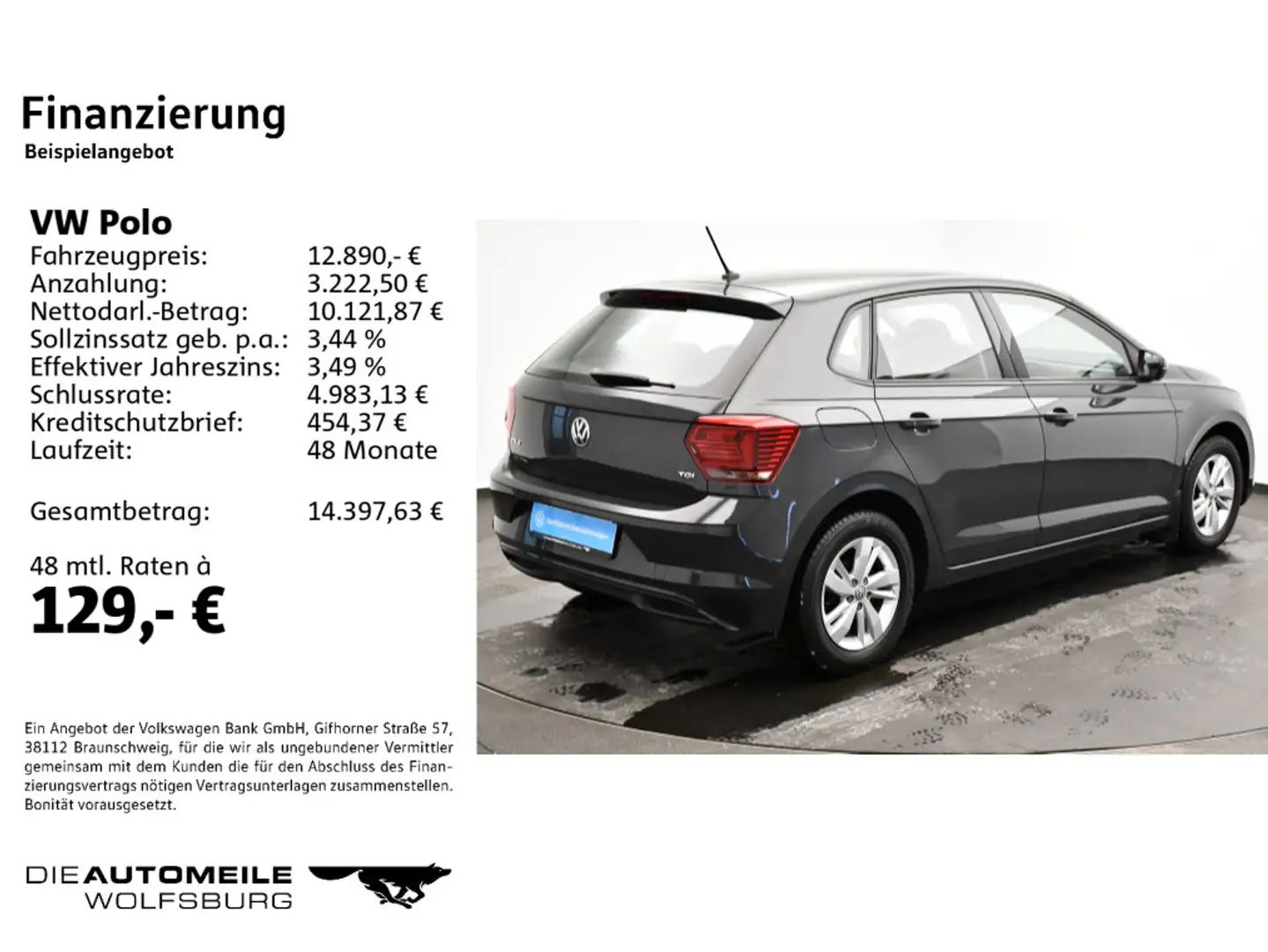Volkswagen Polo 6 1.0TGI Comfortline KLIMA/PDC/SITZHZ Grau - 2