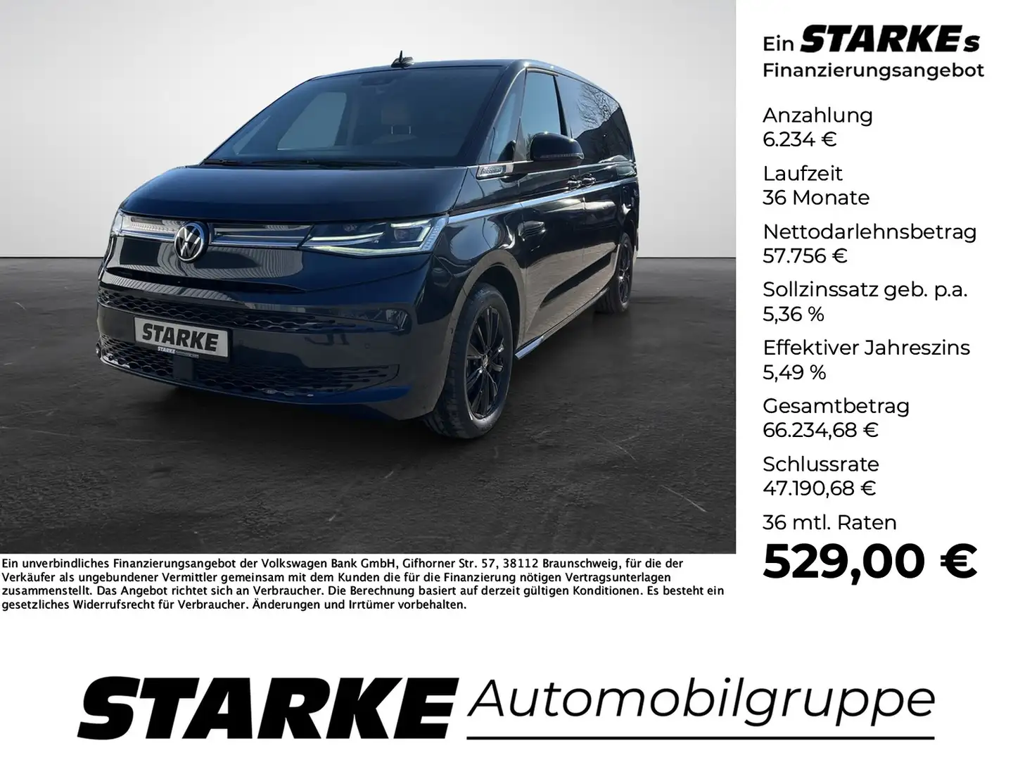 Volkswagen T7 Multivan 2.0 TDI DSG Style lang Blauw - 1
