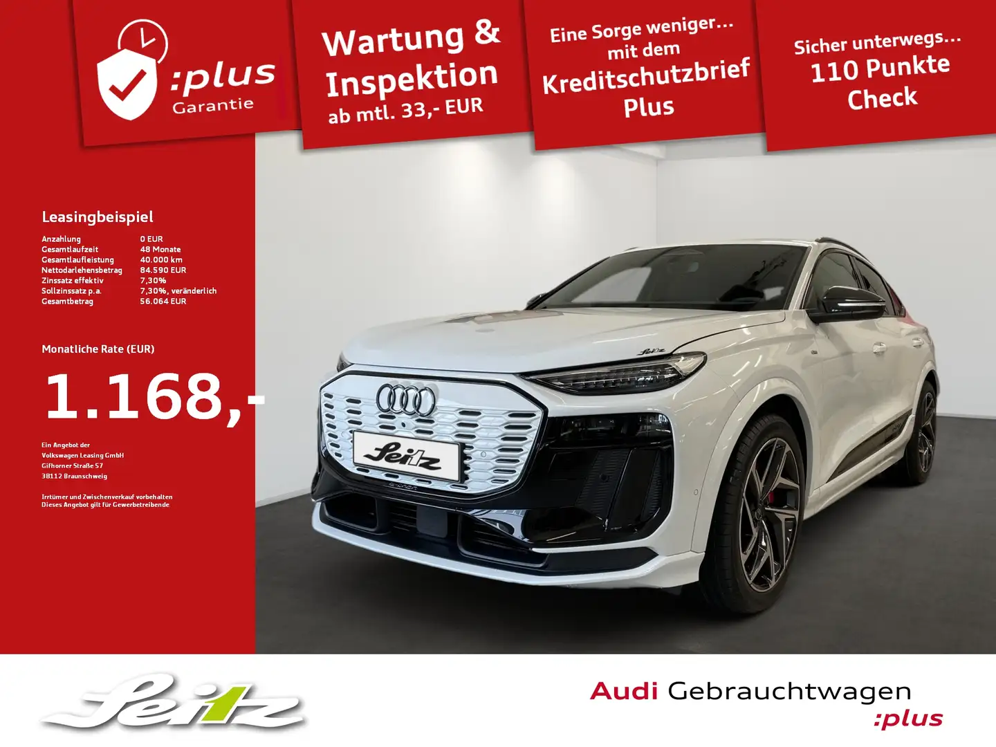 Audi Q6 e-tron Sportback e-tron quattro *AHK*PANO*HEAD-UP*MATRIX* Weiß - 1