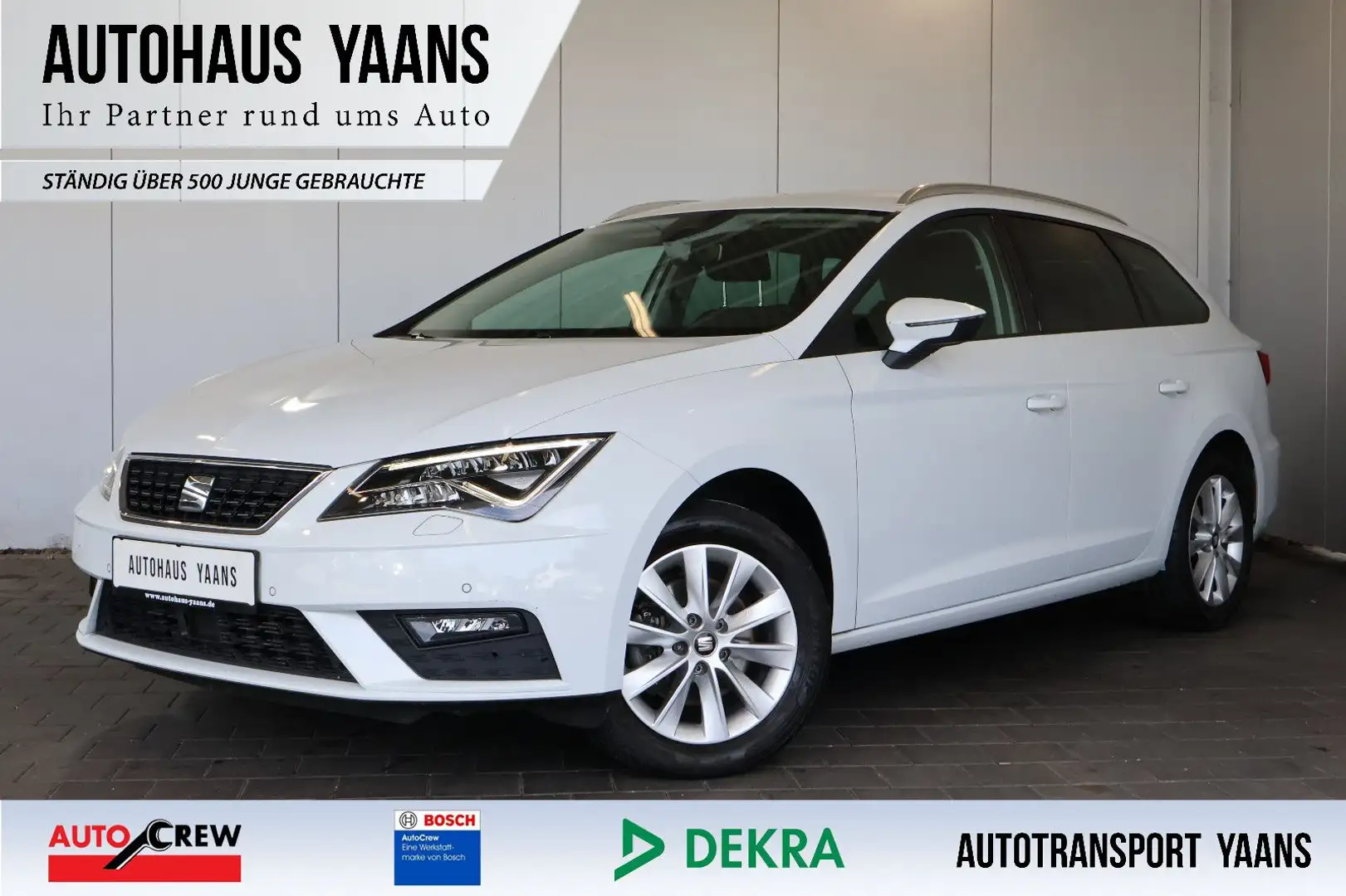 SEAT Leon ST 1.6 TDI Style ACC+LANE+KAM+LED+ALU Weiß - 1