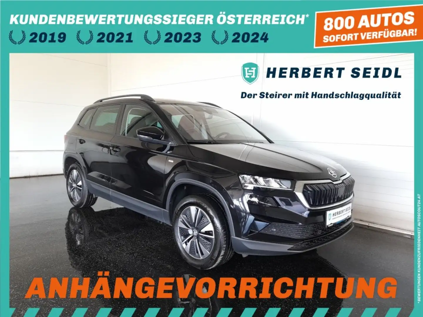 Skoda Karoq TOUR 4x4 2,0 TDI DSG *VOLL-LED MIT DYN BLINKER / VIRTUELL / NAVI / AHV & KAMERA / ACC / KEYLESS* Schwarz - 1