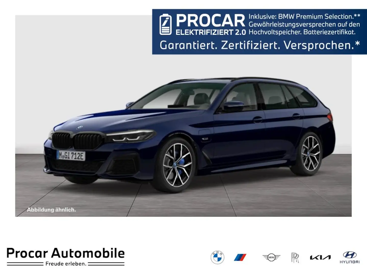 BMW 530 e xDrive Touring M Sport Aut. PANO AHK RFK NAVI Bleu - 1