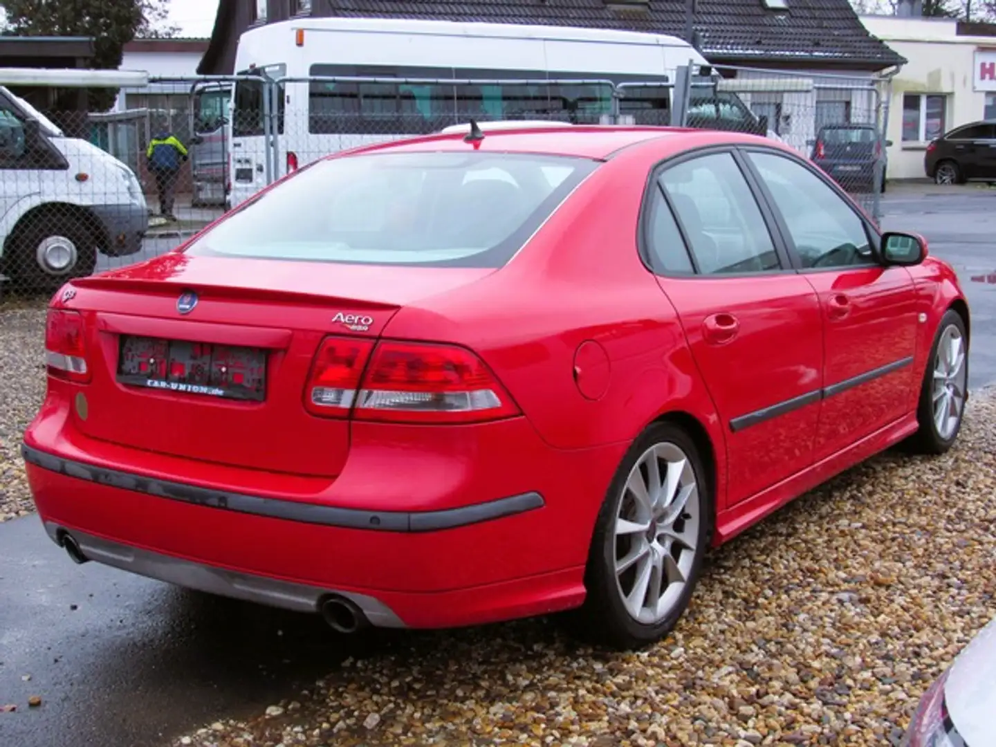 Saab 9-3 2.8 Turbo V6 Aero-BSR LPG Leder Navi Klima Rouge - 2