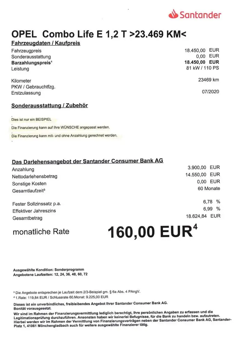 Opel Combo Life E 1,2T Navi/Einparkhilfe/5Sitze Blanc - 2