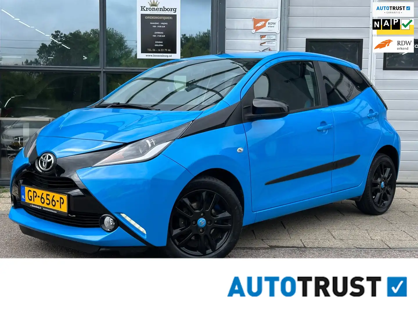 Toyota Aygo 1.0 VVT-i x-cite, NAVI, Airco, Cruisecr, NAP Blauw - 1