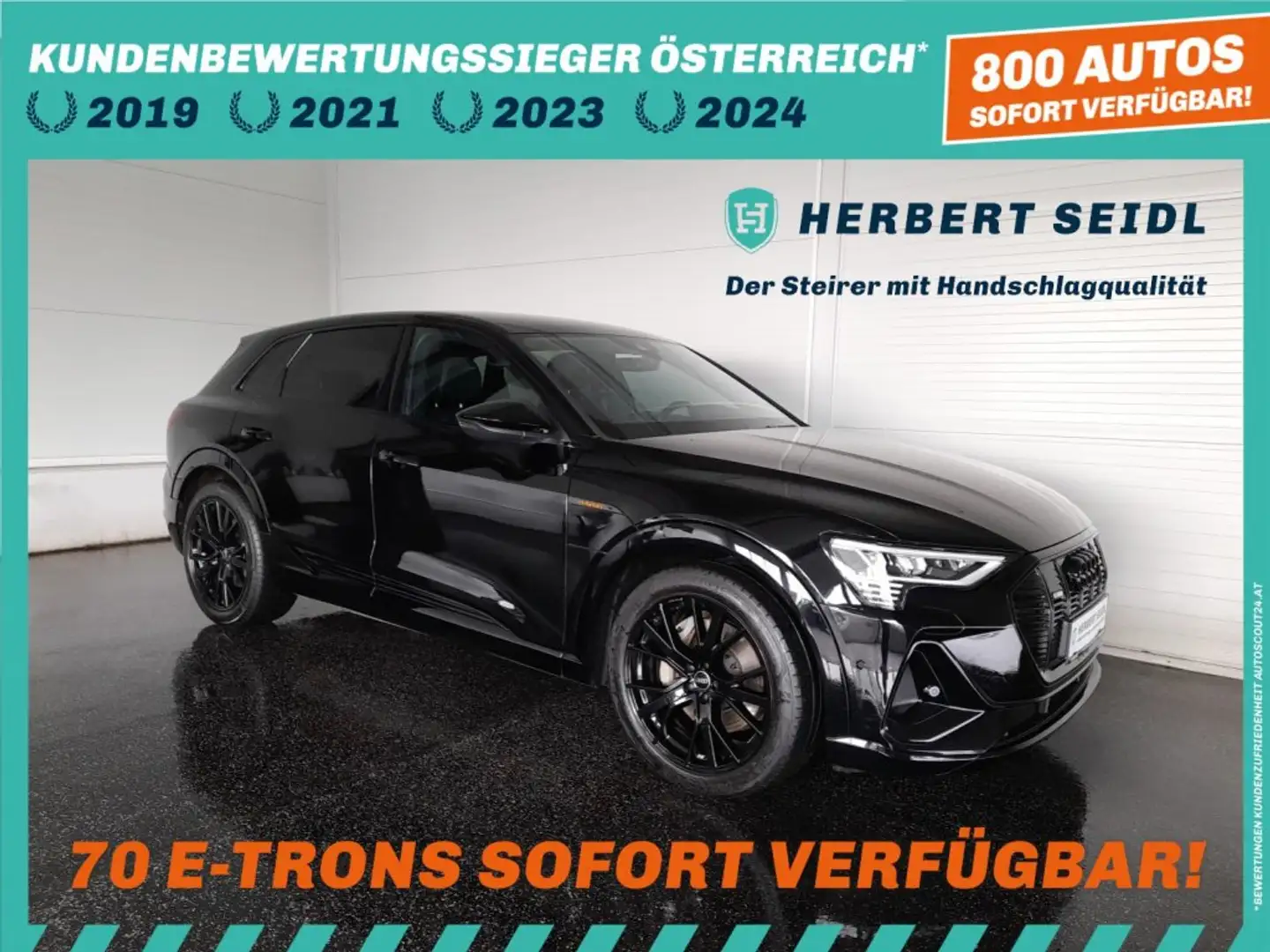 Audi e-tron 50 quattro S-LINE *NP € 88.120,- / LEDER MIT MEMORY / 21 ZOLL / AHV & KAMERA* Schwarz - 1