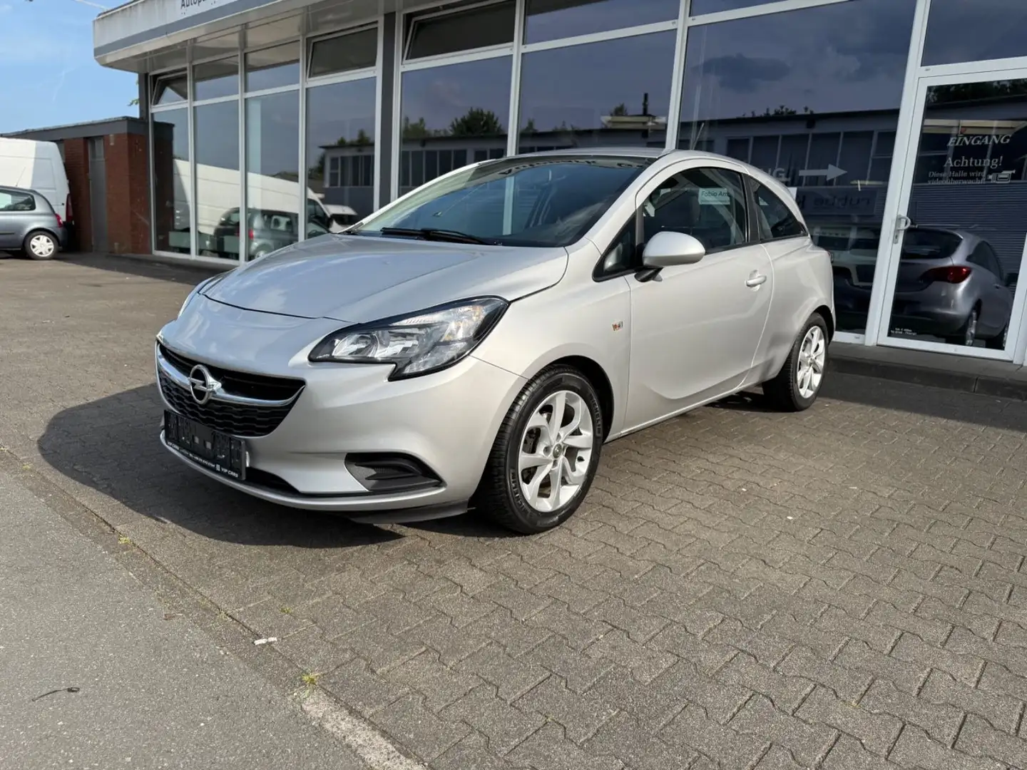 Opel Corsa E Edition*1-Hand*Scheckheft*Klima*TÜV Neu Silber - 1