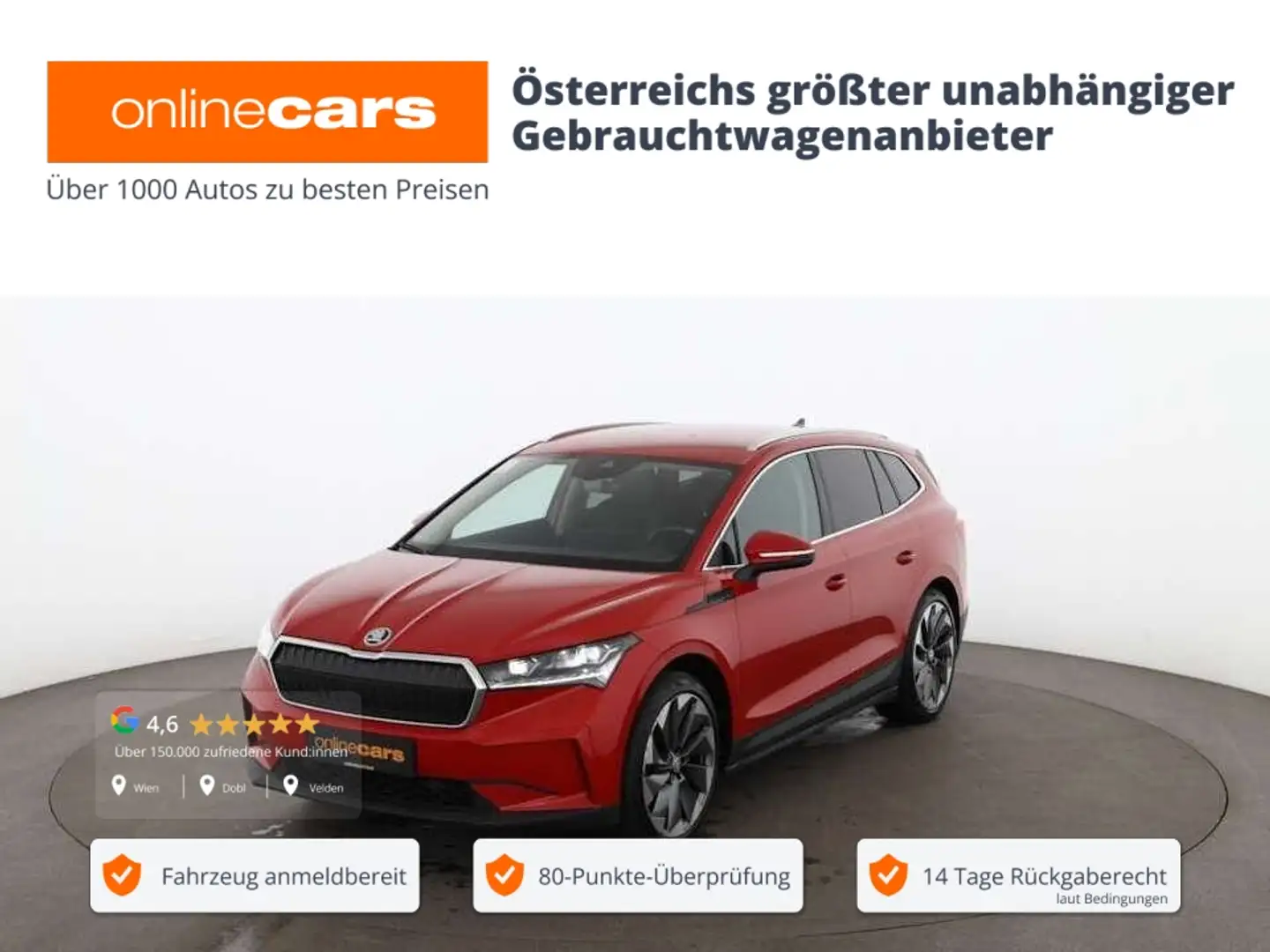 Skoda Enyaq 80 Suite 82kWh Aut MATRIX RADAR LEDER NAVI Rot - 1