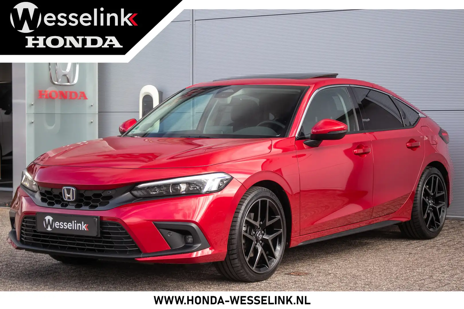 Honda Civic 2.0 e:HEV Advance All-in rijklaarprijs | Leder | S Rood - 1