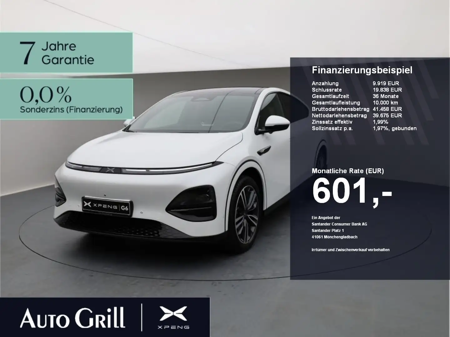 Xpeng G6 Performance AWD +Pano+LED+Sitzklima+Navi+AHK Bianco - 1