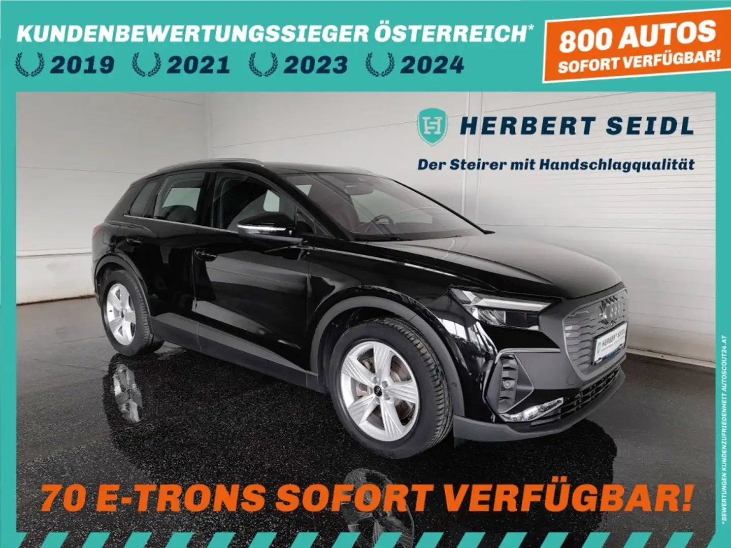 Audi Q4 e-tron 45 Quattro 82kWh Aut *19 ZOLL / VOLL LED & FLA / ACC / NAVI / KAMERA / ASSISTENZP. PLUS / E-KLAPPE* Schwarz - 1