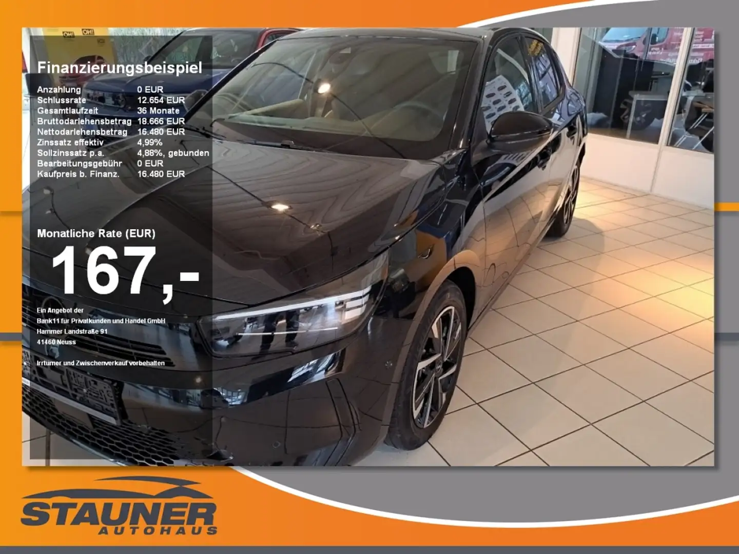 Opel Corsa F 1.2 Turbo GS 360 Grad Kamera Navigation Zwart - 1