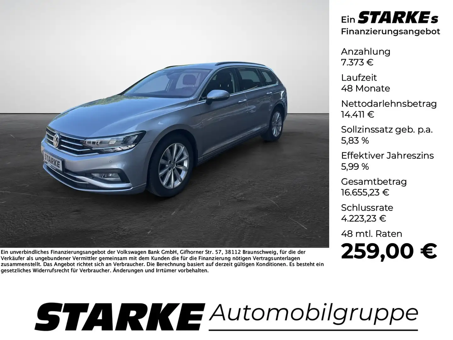 Volkswagen Passat Variant 1.5 TSI DSG Business Silber - 1