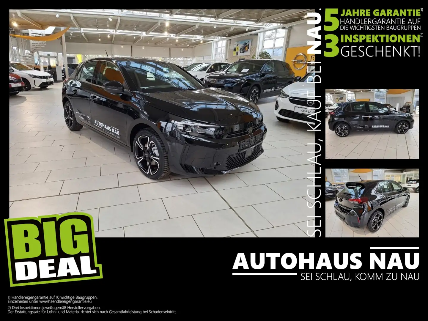 Opel Corsa 1.2 Turbo GS inkl. Big Deal Schwarz - 1