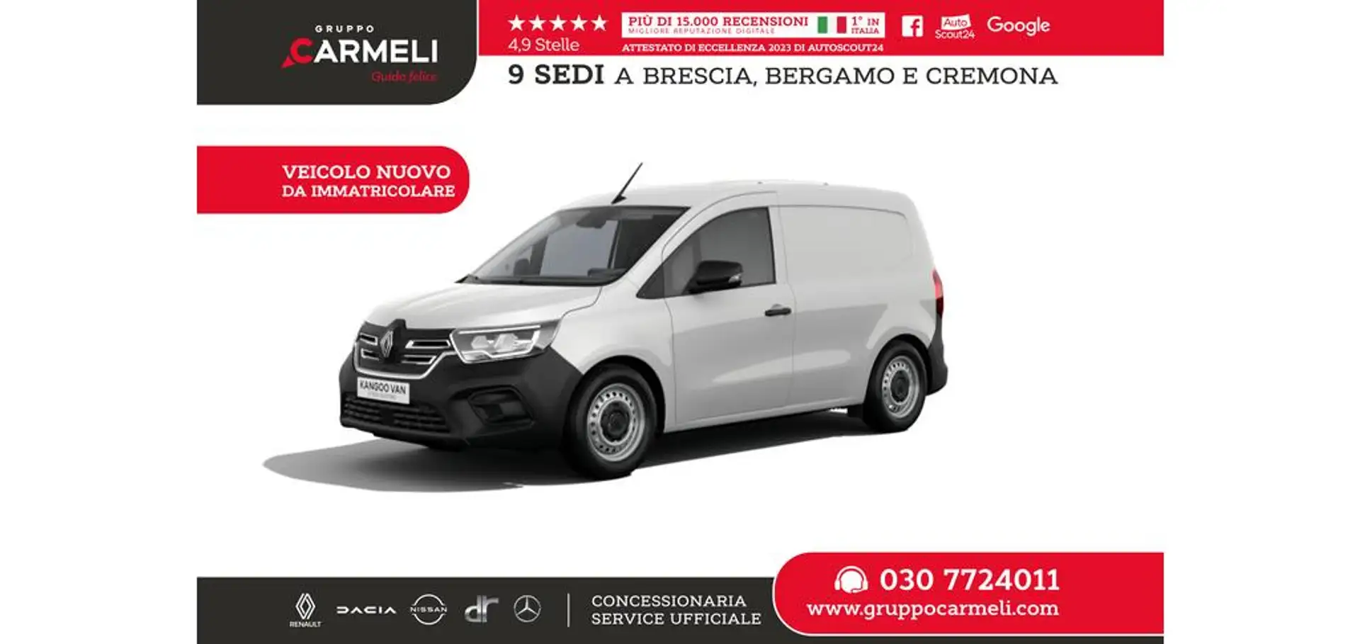 Renault Kangoo van e-tech AC22/DC80 L1 comfort range my24 - Bianco - 1