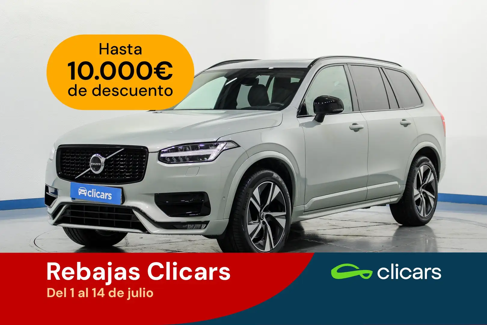 Volvo XC90 B5 R-Design 7pl. AWD Aut. Plateado - 1