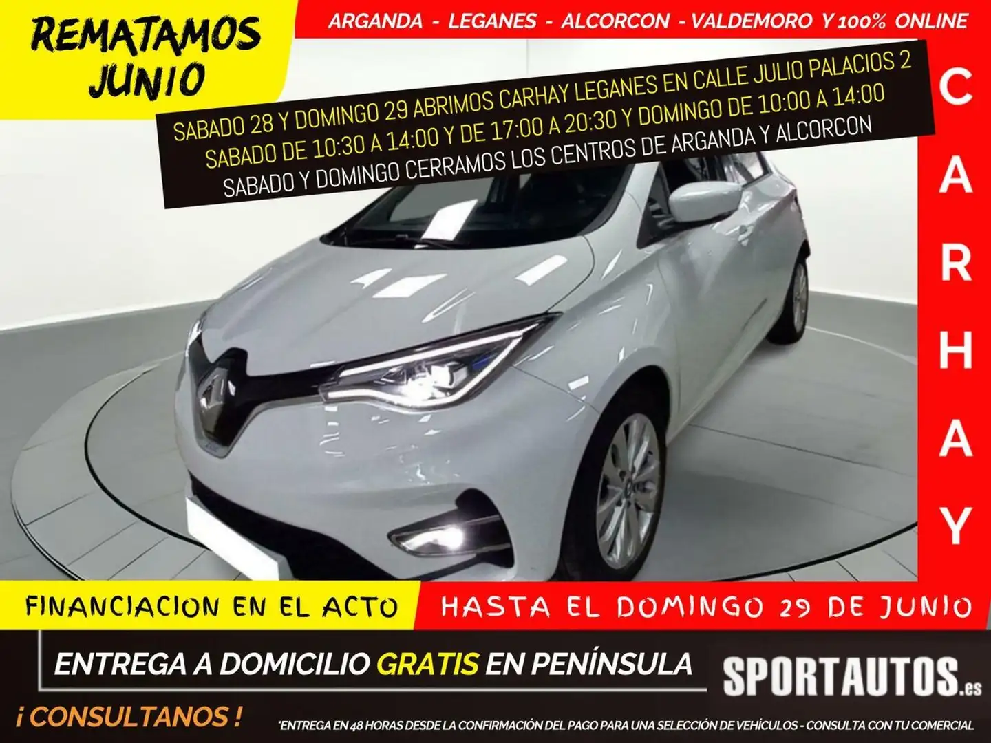 Renault ZOE INTENS  R135 BATERÍA PROPIEDAD 50KWH Blanco - 1