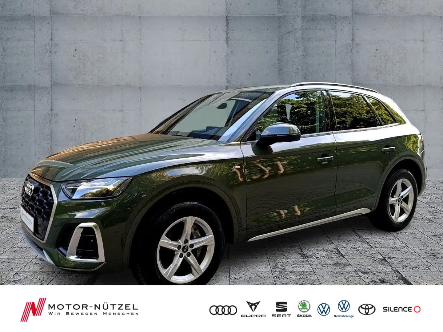 Audi Q5 40 TDI QU S-TR S-LINE LED+NAVI+AHK+GRA+SHZ+VC Grün - 1