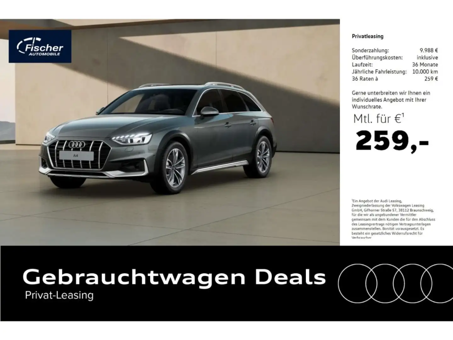 Audi A4 allroad 45 TFSI quattro S-Tronic AHK/P-Dach Šedá - 1
