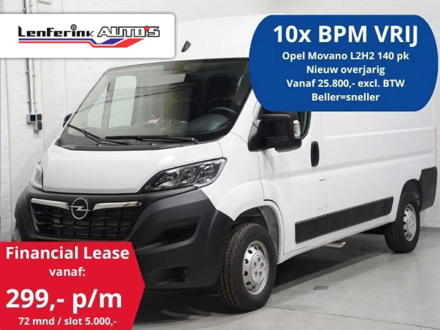 Opel Movano 2.2D 140 pk L2H2 Navi, Camera, Aut. Airco Apple Ca Wit - 1