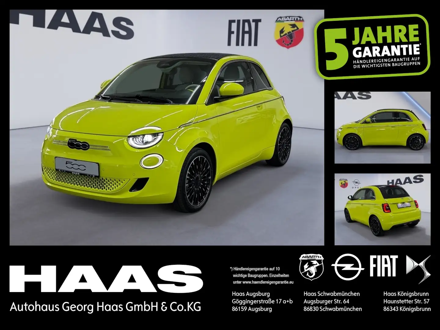 Fiat 500e 500 e Cabrio La Prima Bestellvorlauf Žlutá - 1