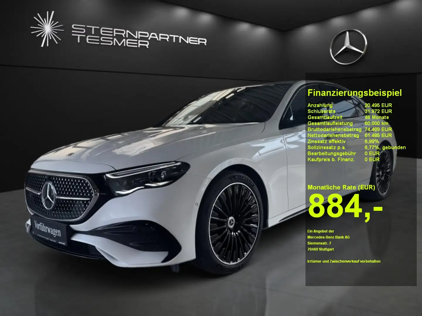 Mercedes-Benz E 300 de AMG PREMIUM+NIGHT+PANO+MEMRY+AHK+KAMERA Fehér - 1