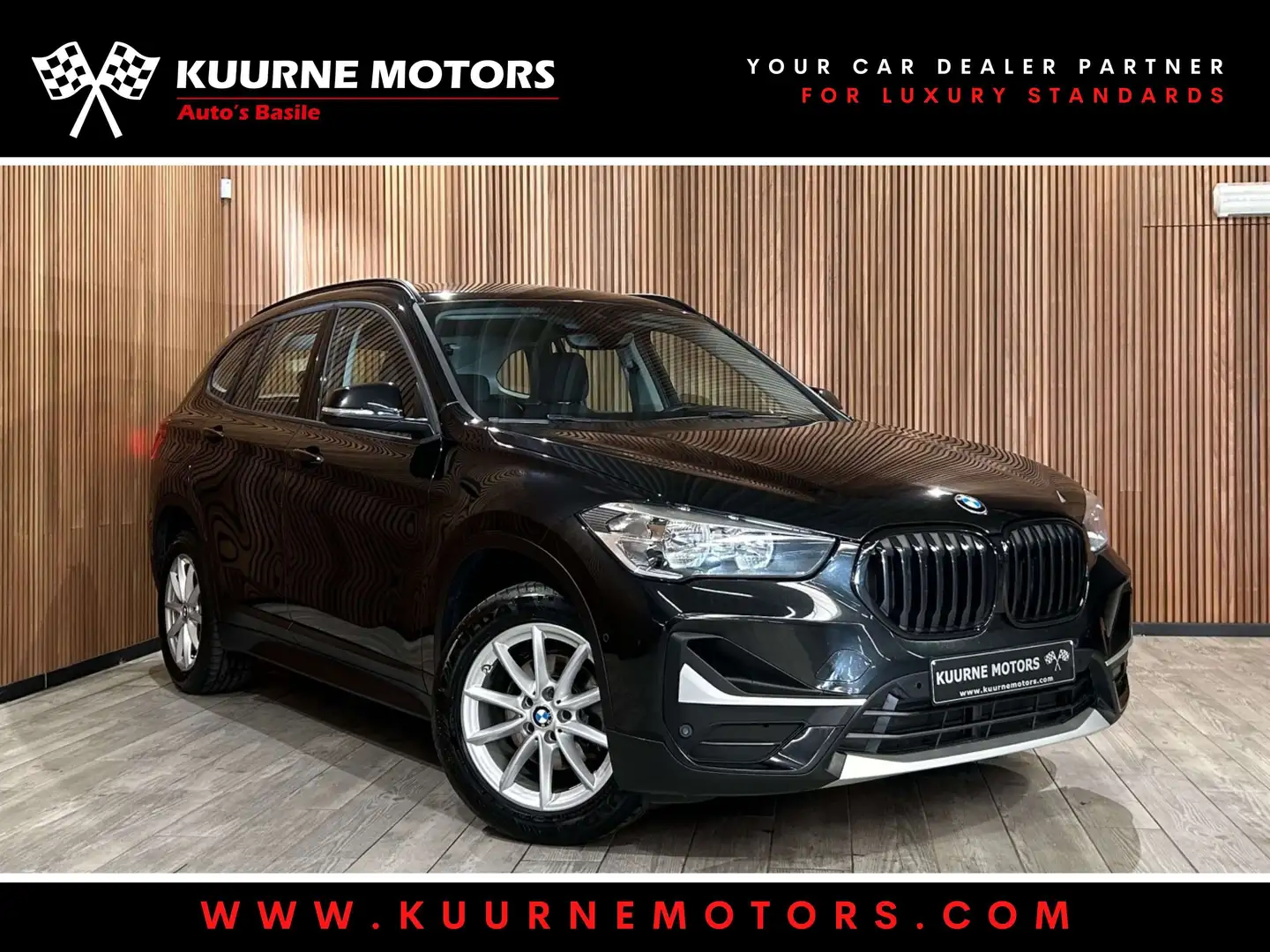 BMW X1 sDrive16dA Alu17\/Cruise/Pdc/Airco *1j garantie* Noir - 1