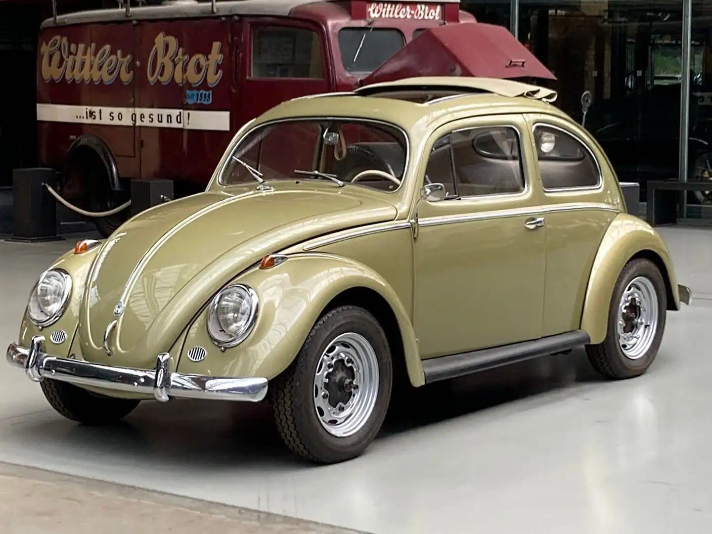 Volkswagen Käfer Ovali Faltdach - authent."Oettinger" präpariert! Verde - 2