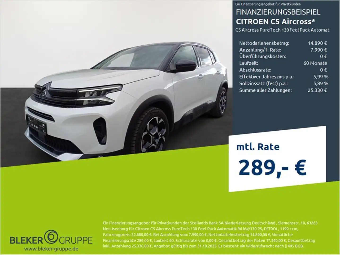 Citroen C5 Aircross PureTech 130 Feel Pack Automatik Weiß - 1