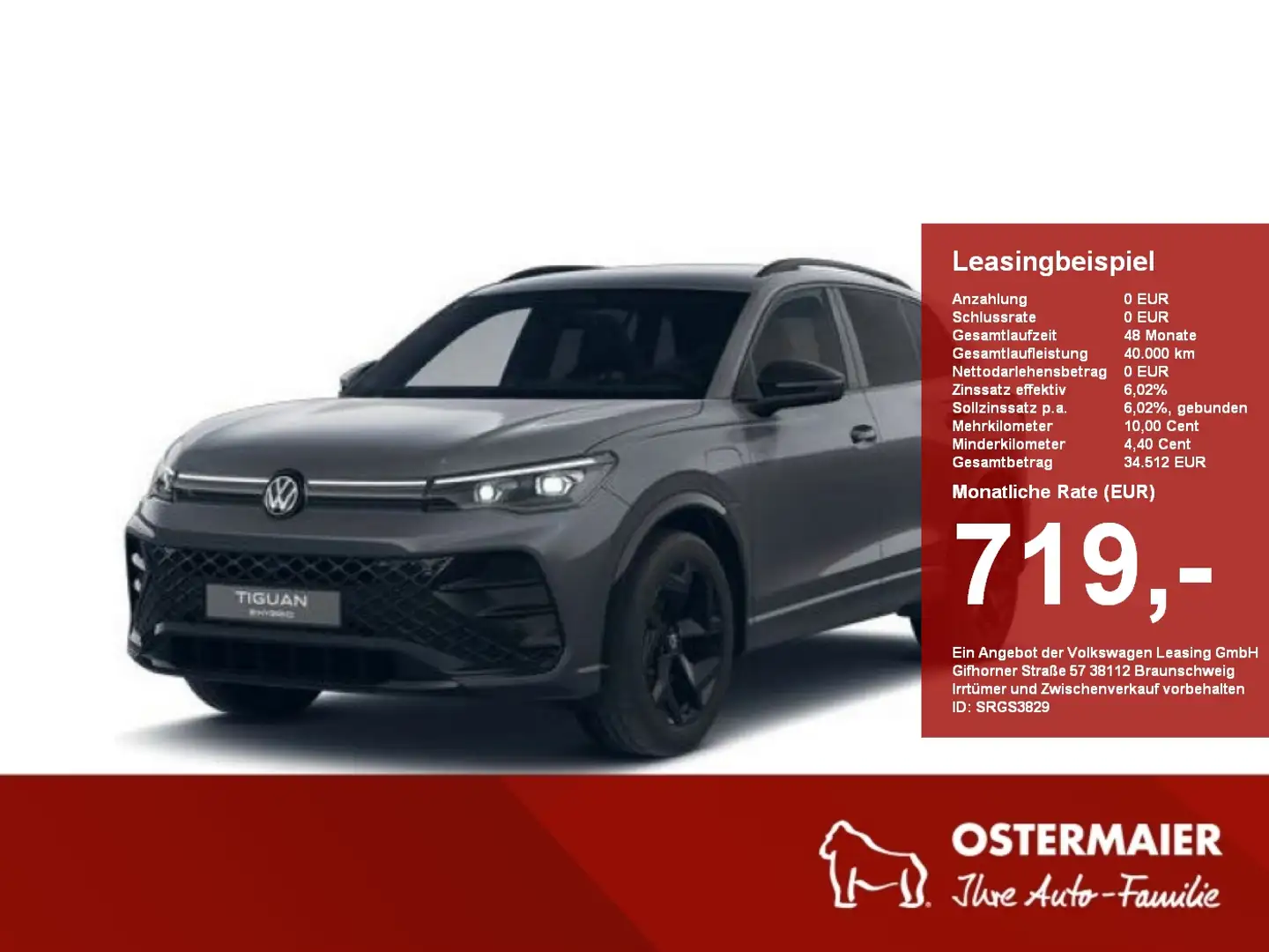 Volkswagen Tiguan R-Line 1.5 l eHybrid OPF DSG BlackStyle.IQ.DRIVE.H Gris - 1