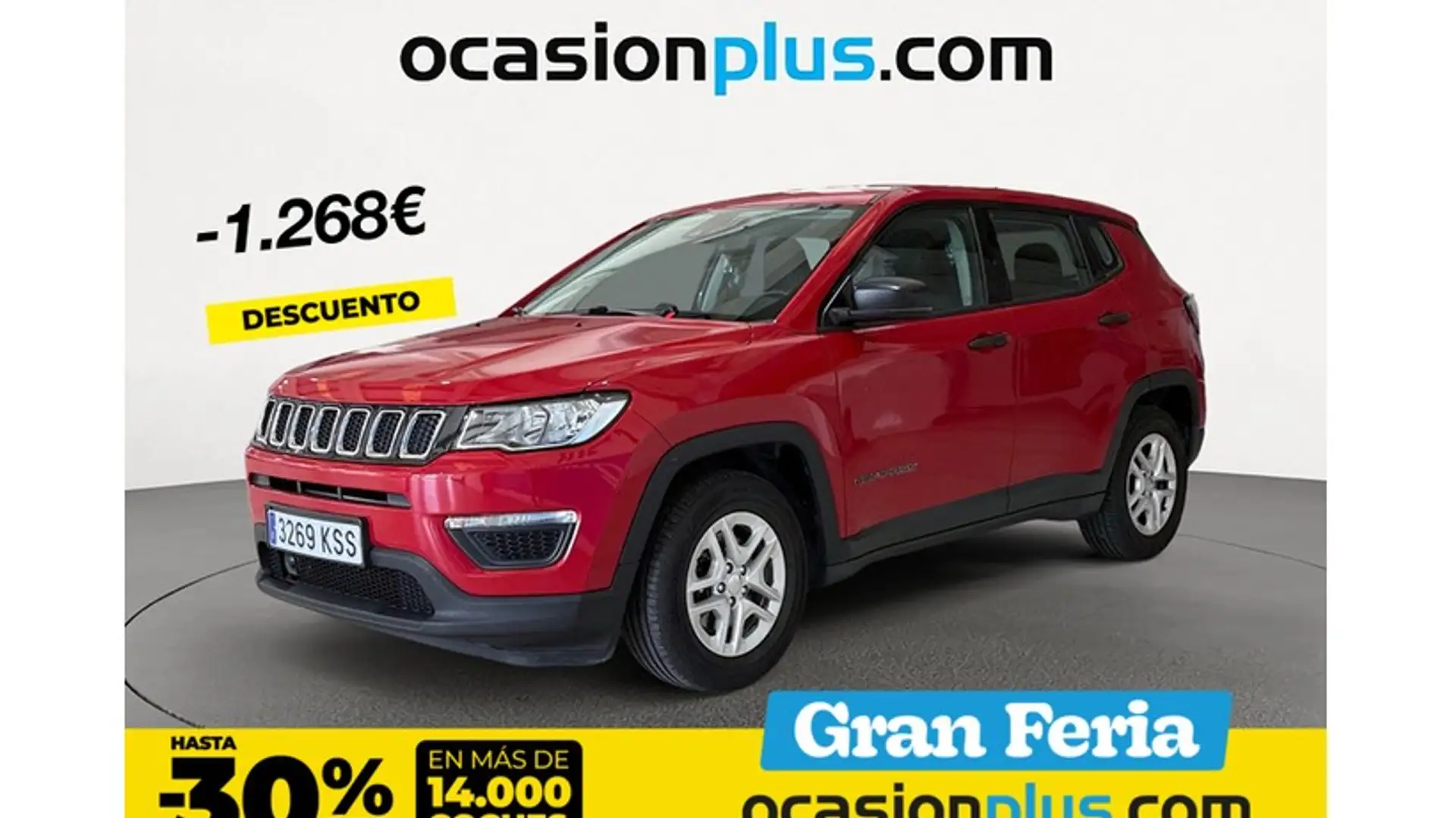 Jeep Compass 1.4 Multiair Sport 4x2 103kW Rojo - 1