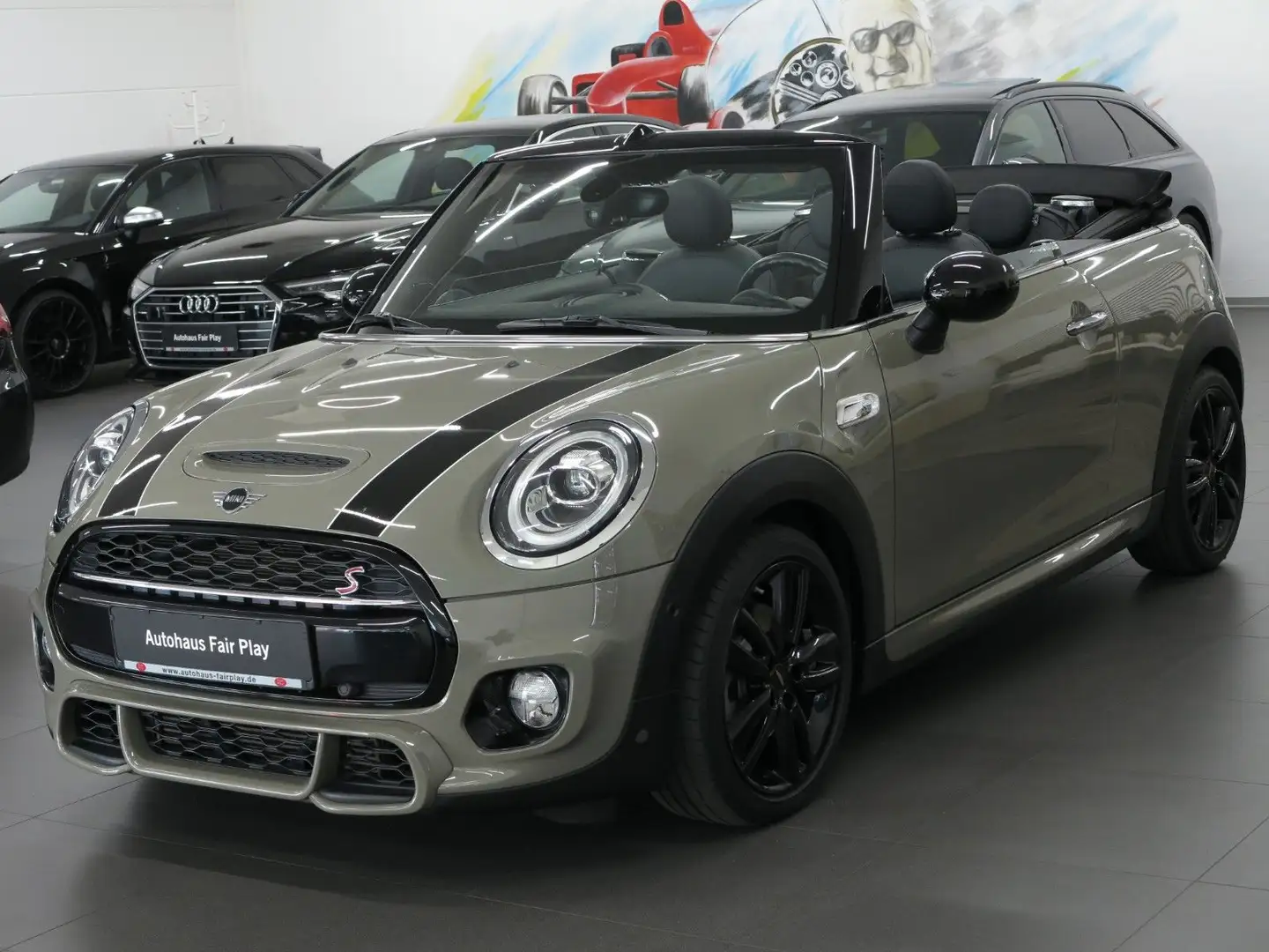 MINI Cooper S Cabrio AUT. JCW-PACK/*YOURS*/H&K/U-FREI Gris - 2