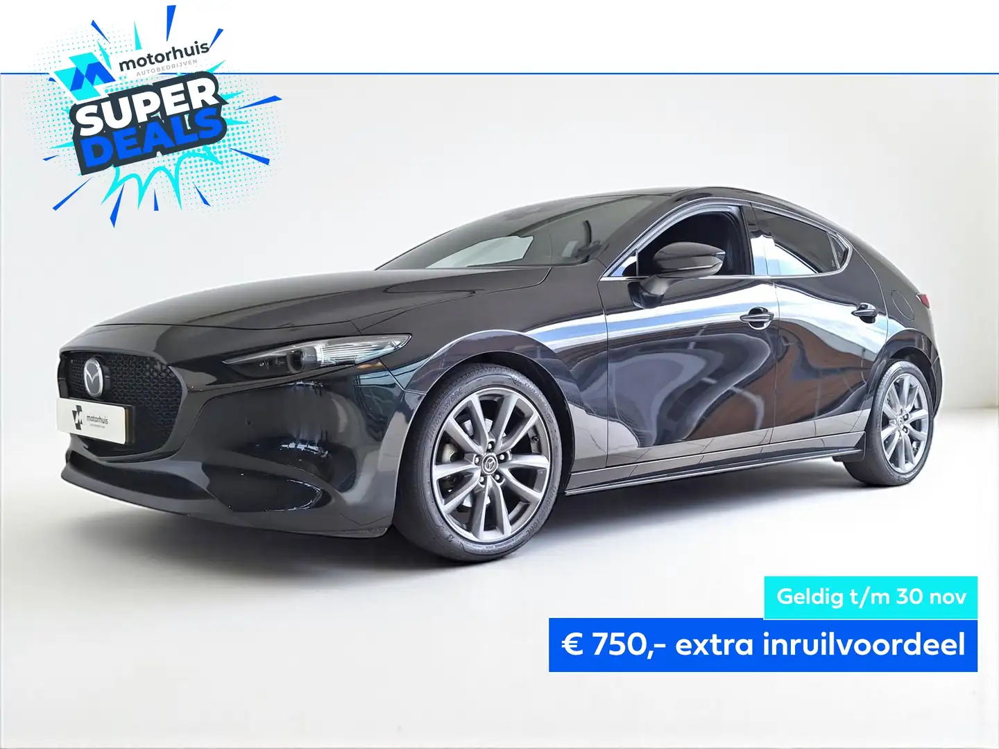 Mazda 3 Hatchback Skyactiv-G 122pk Luxury LED LEDER HUD BO Noir - 1