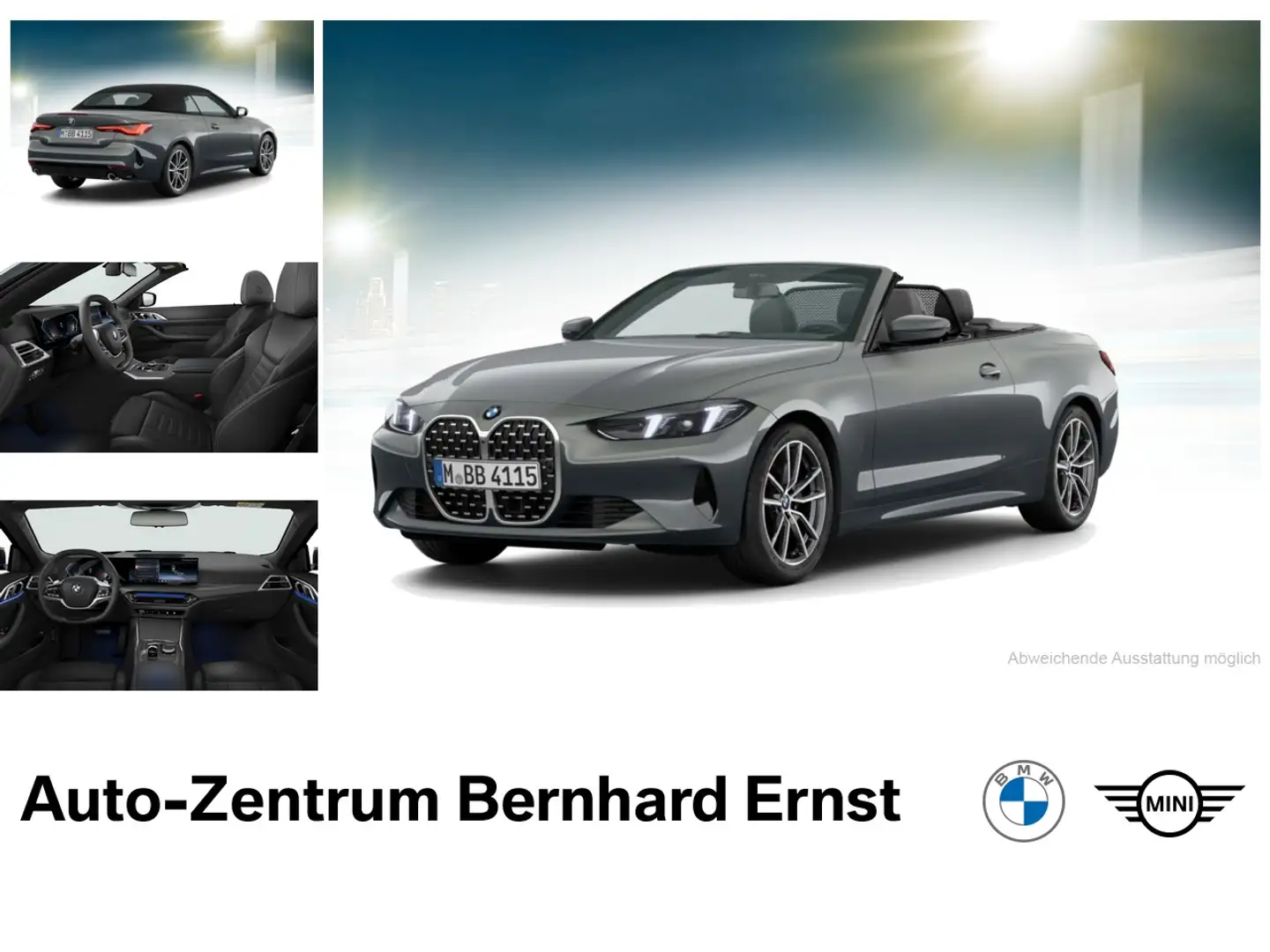 BMW 420 i Cabrio Innovationsp. HuD HIFI DAB Grijs - 1