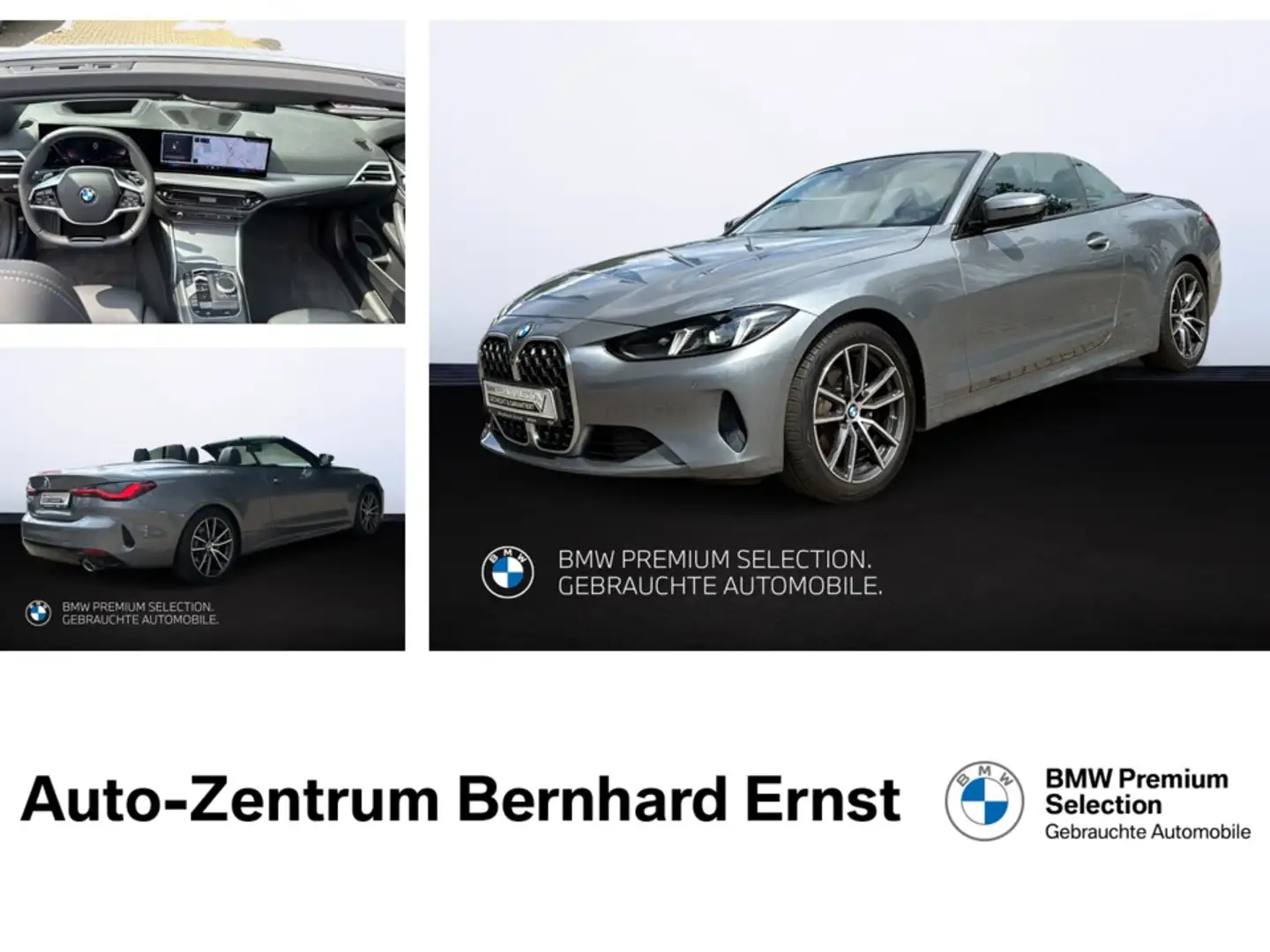 BMW 420 i Cabrio Innovationsp. HuD HIFI DAB Gris - 1
