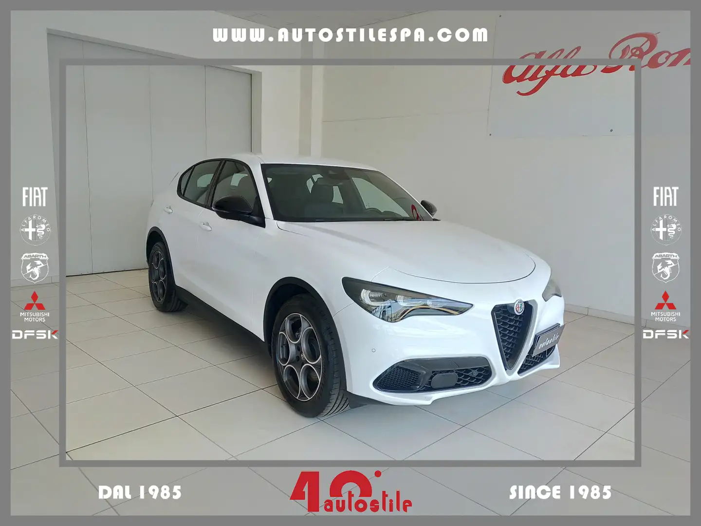 Alfa Romeo Stelvio 2.2 Turbodiesel 160 CV AT8 RWD Sprint SOLO 650 KM White - 1