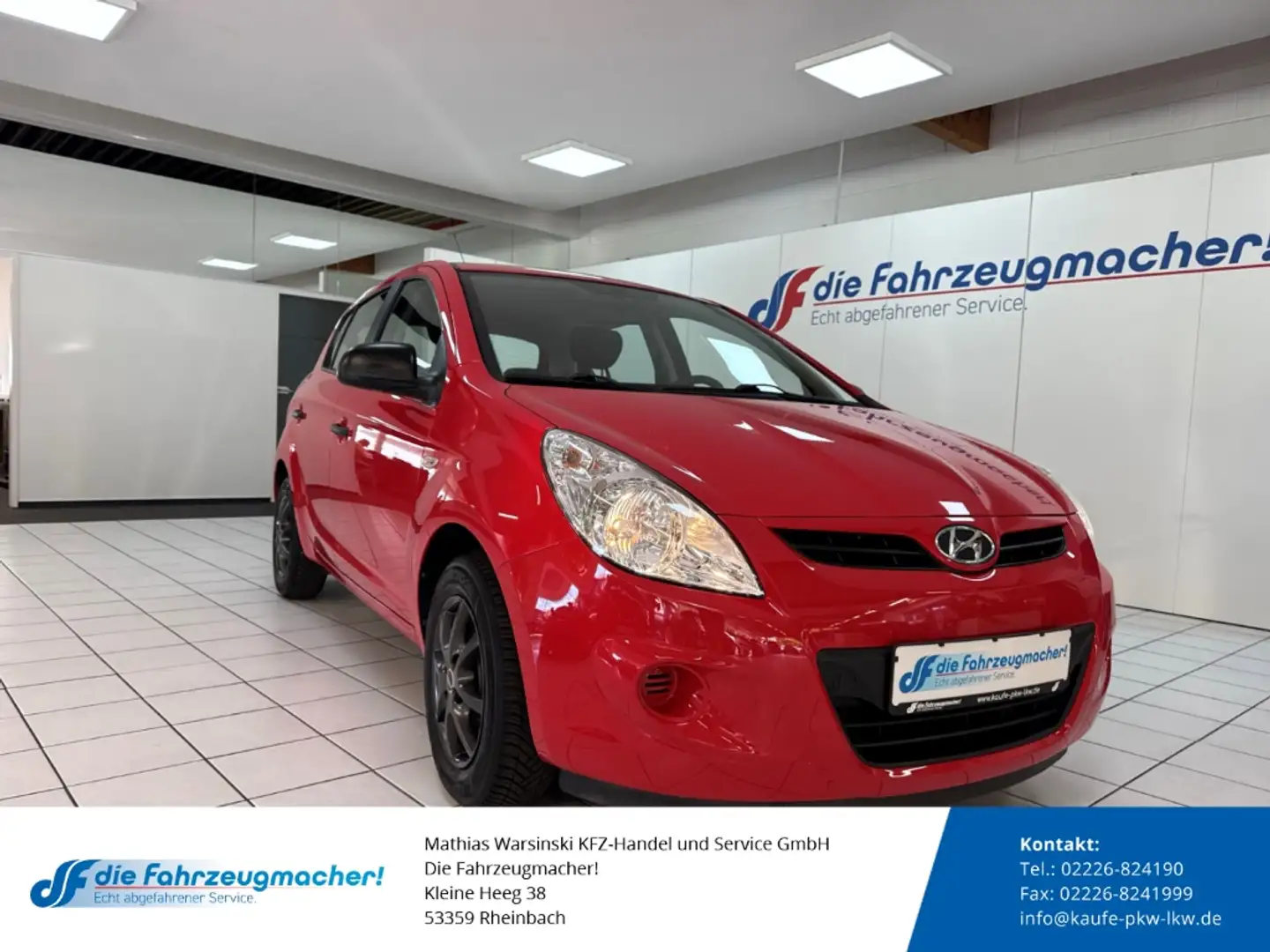 Hyundai i20 Comfort 1.2 Klima el.SP teilb.Rücksb AUX MP3 CD eF Rot - 1