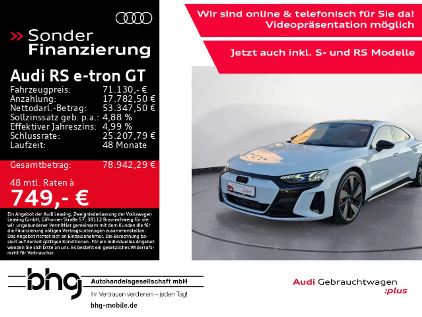 Audi RS e-tron GT . Grau - 1