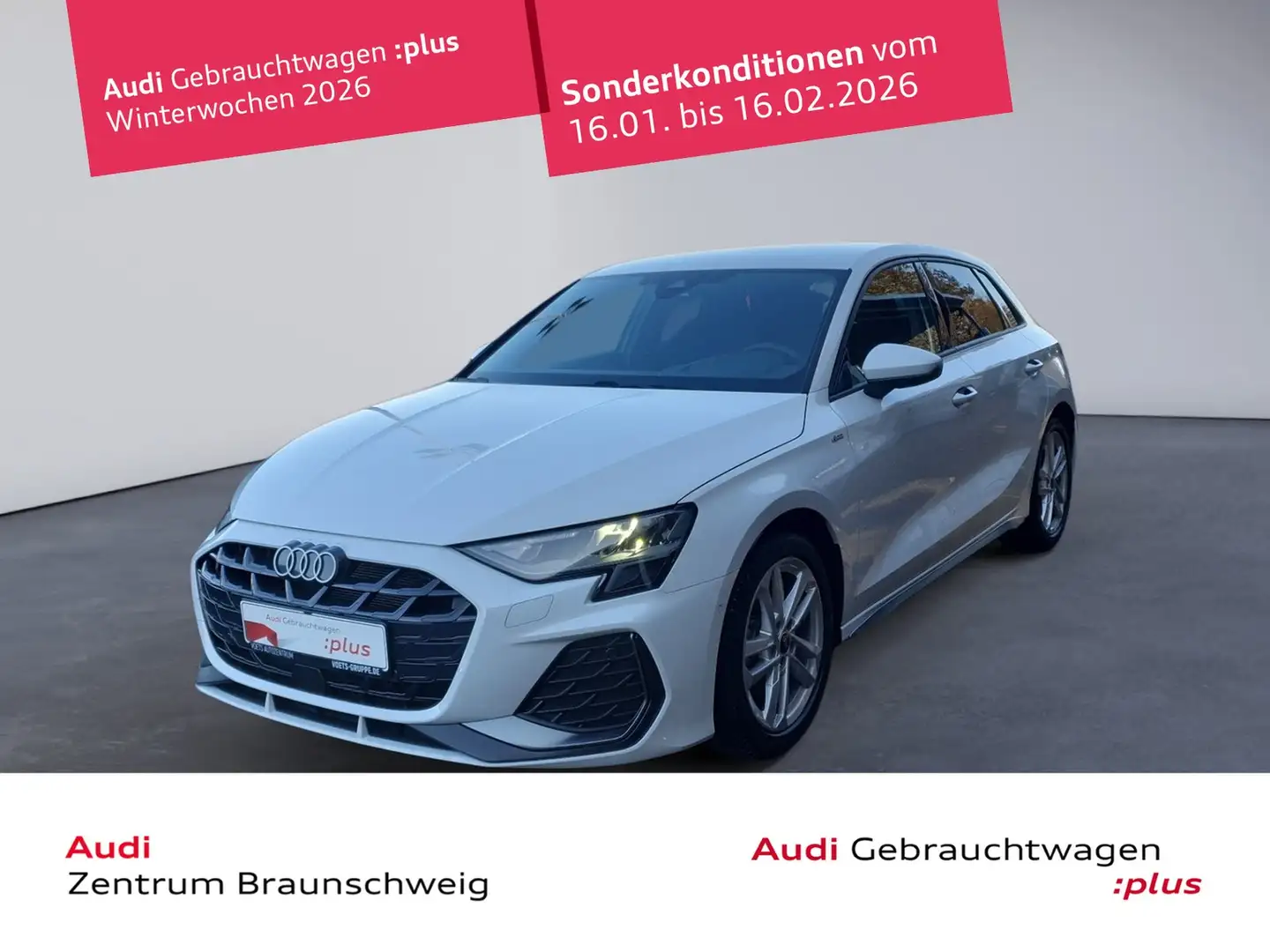 Audi A3 Sportback S-line 35 TFSI S-tronic HuD+SHZ+KLIMA Weiß - 1