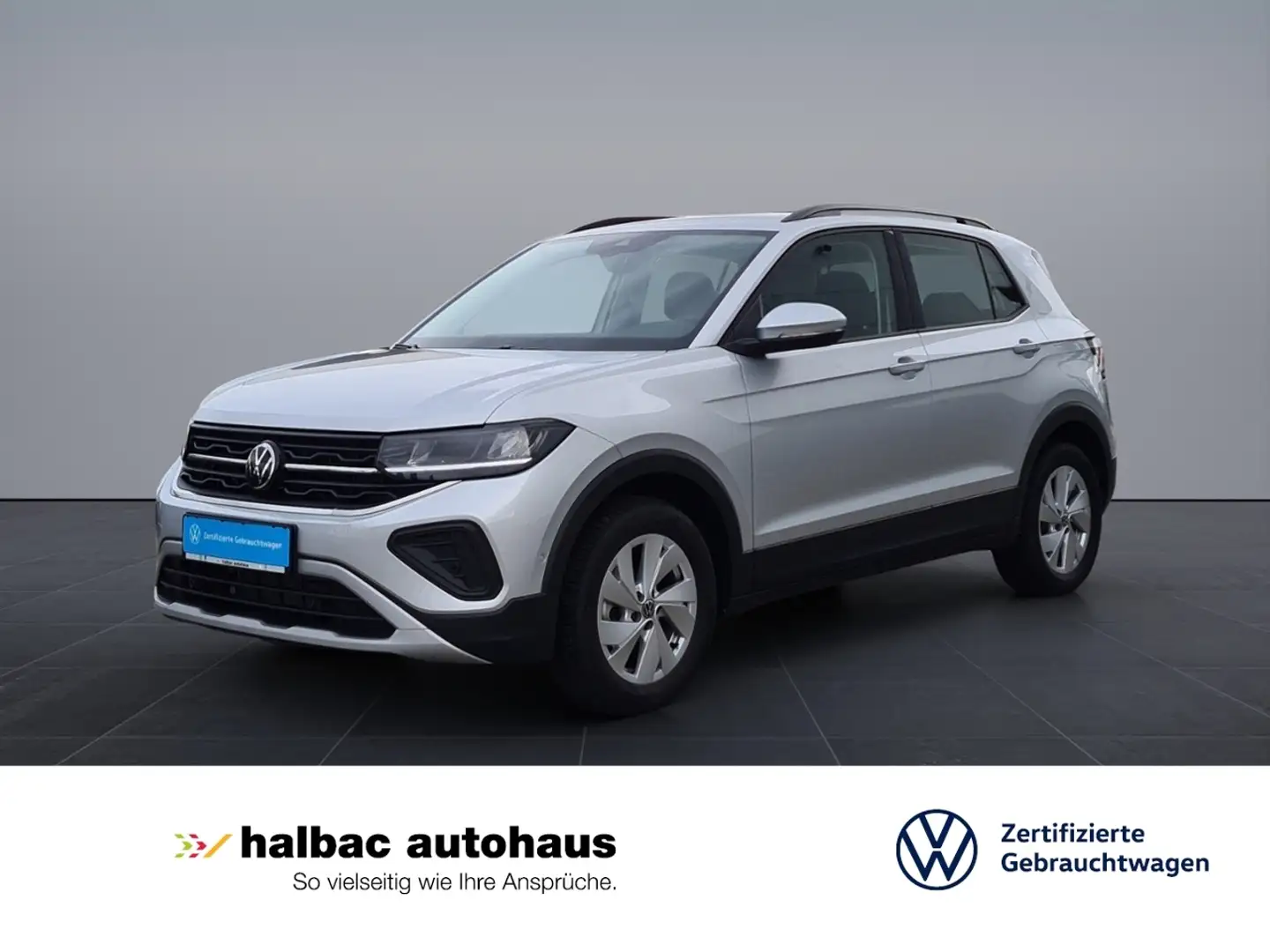 Volkswagen T-Cross 1.0 TSI DSG +NAVI+LED+PDC+SHZ+APPCONN+CLIMATR+ Argent - 1