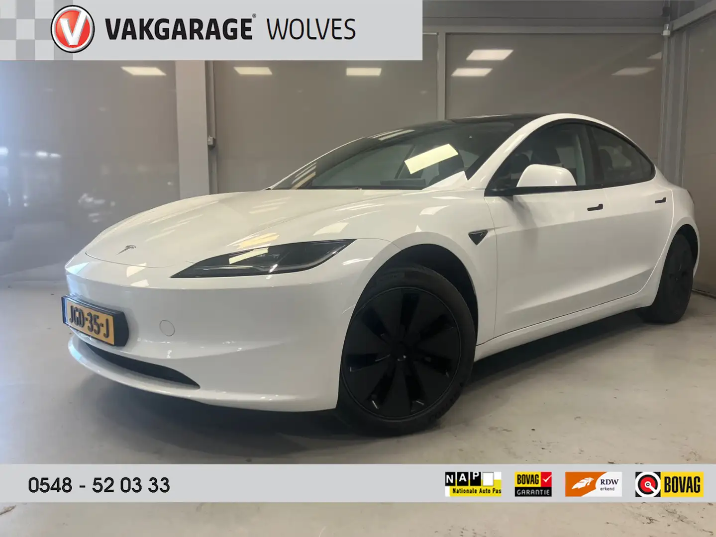 Tesla Model 3 RWD 60 kWh |Demo | 17% Bijtelling | Cruise control Wit - 1