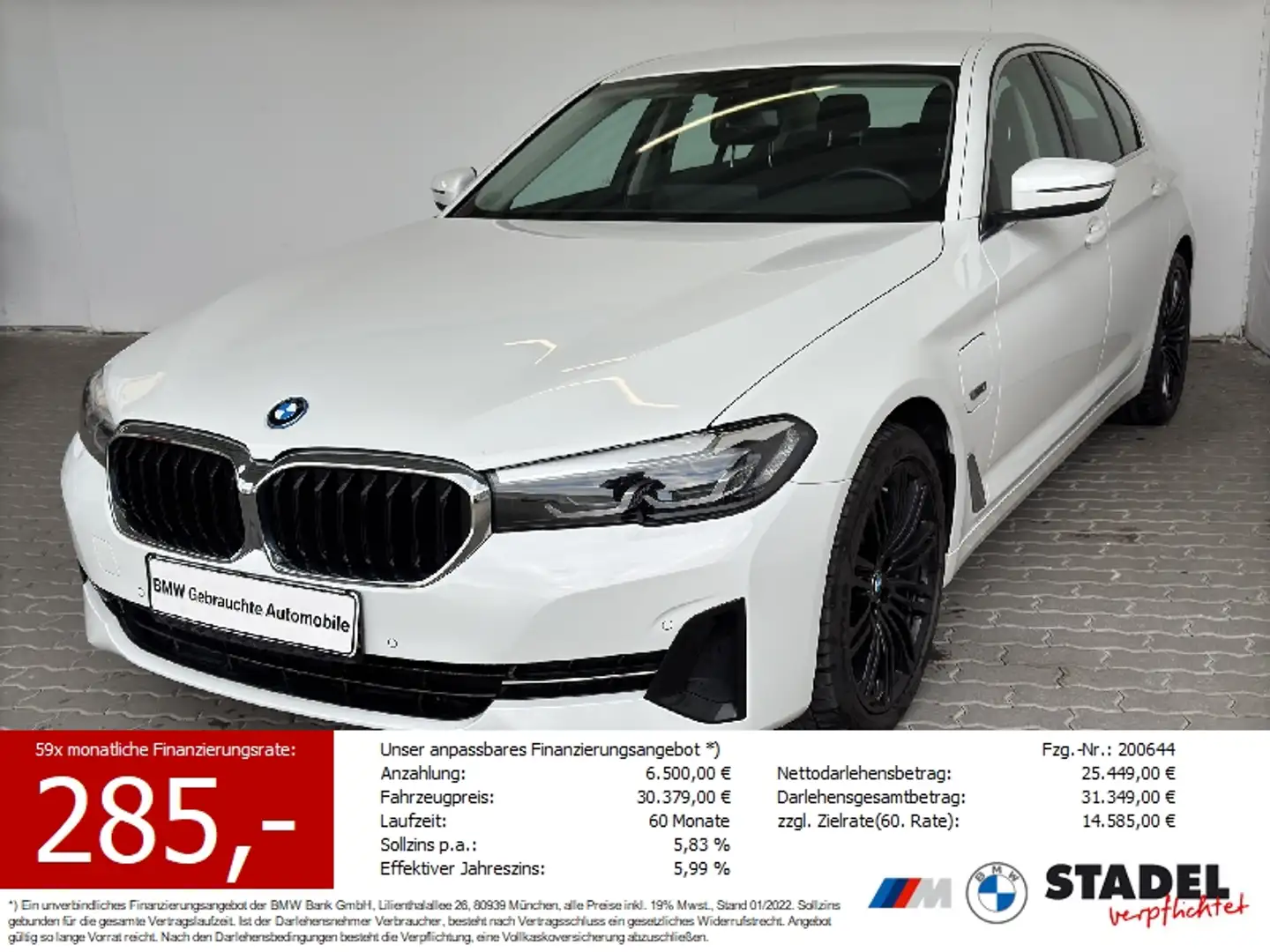 BMW 520 e Lim. Navi.LED.WLAN.Sport-LR.PDCvo+hi.DAB Wit - 1