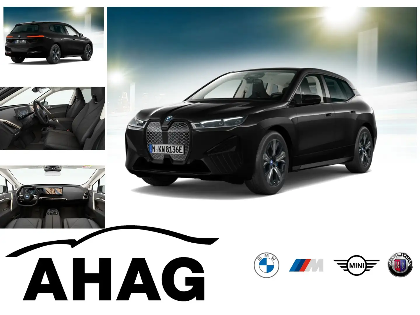 BMW iX 77kWh xDrive40 Sportpaket Klimaaut. Schwarz - 1