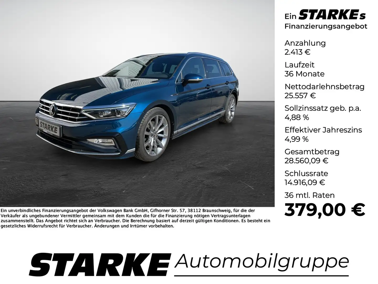Volkswagen Passat Variant 2.0 TDI DSG 4Motion R-Line Elegance Blau - 1