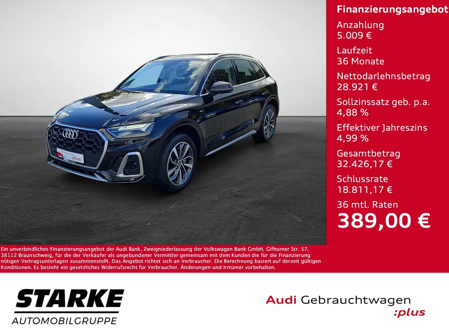 Audi Q5 40 TDI S tronic quattro S line NaviPlus LED Spo... Negro - 1