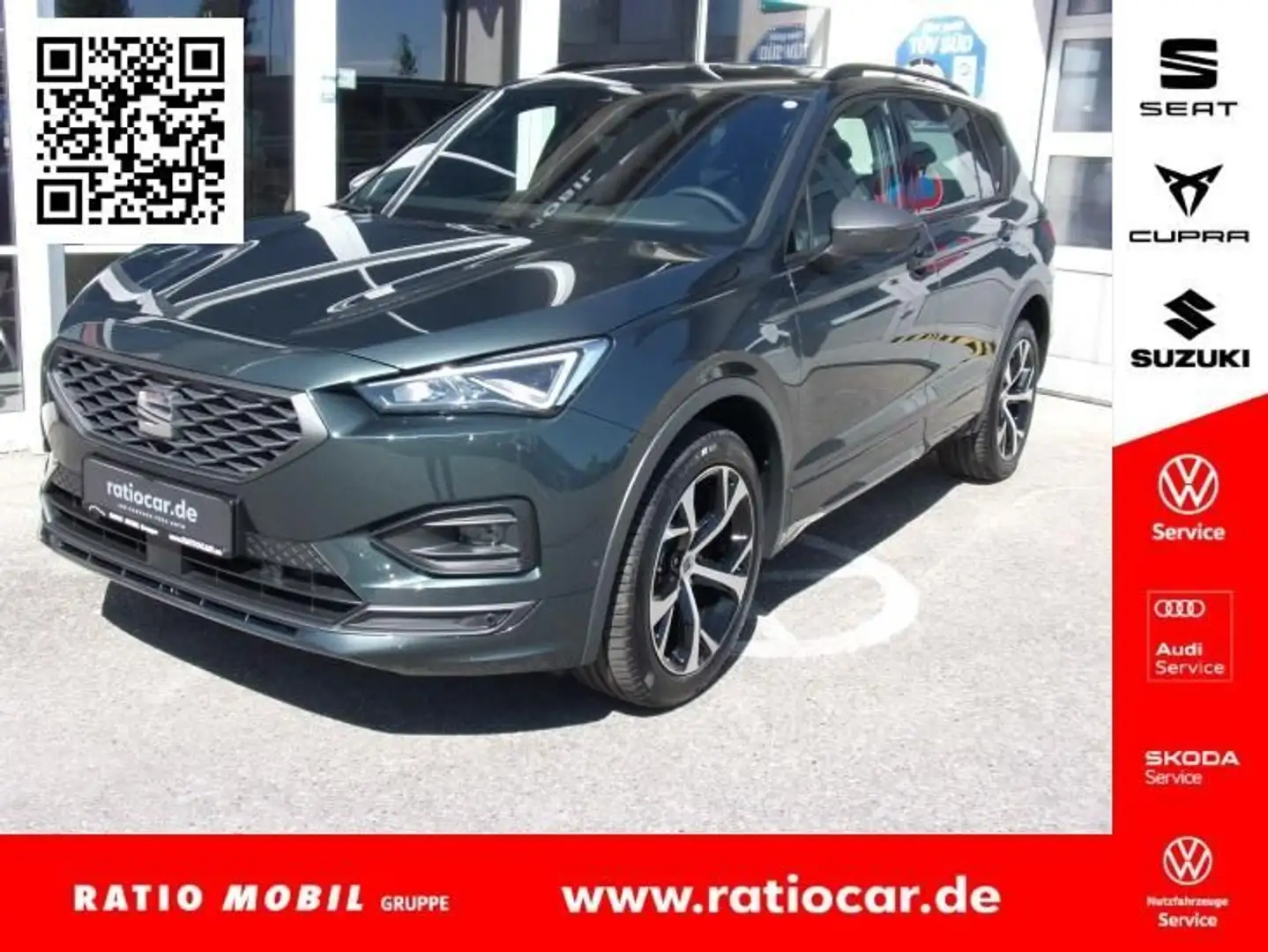 SEAT Tarraco TARRACO FR 1.5 TSI ACT DSG NAVI BEHEIZB. FS AHZV Grün - 1