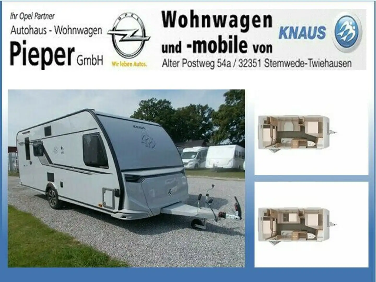 Knaus Südwind 550 FSK 60 Years Gas Außendose, City Wasse Grau - 1