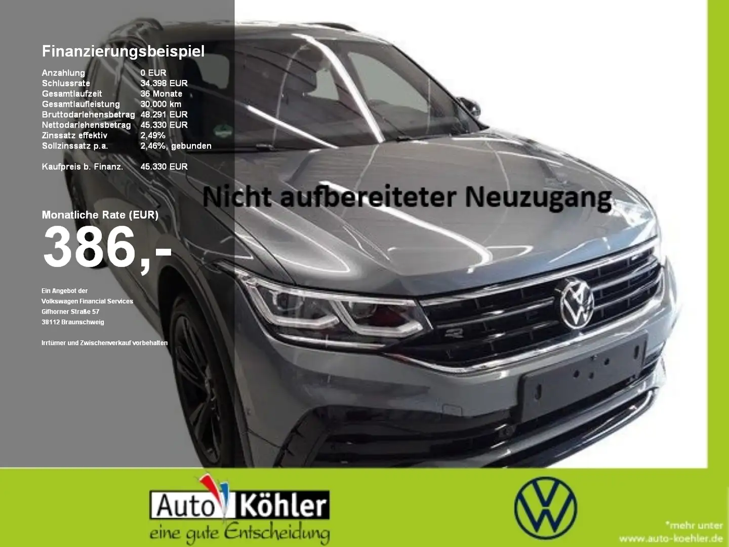 Volkswagen Tiguan Allspace R-Line TSi DSG 4M Black+Matrix Grau - 1