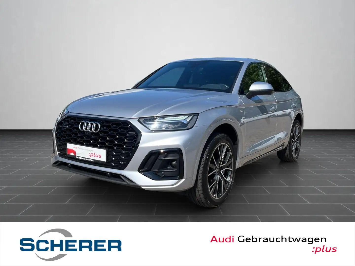 Audi Q5 Sportback TFSI e S line 55 2xS-LINE AHK KAMER Silber - 1