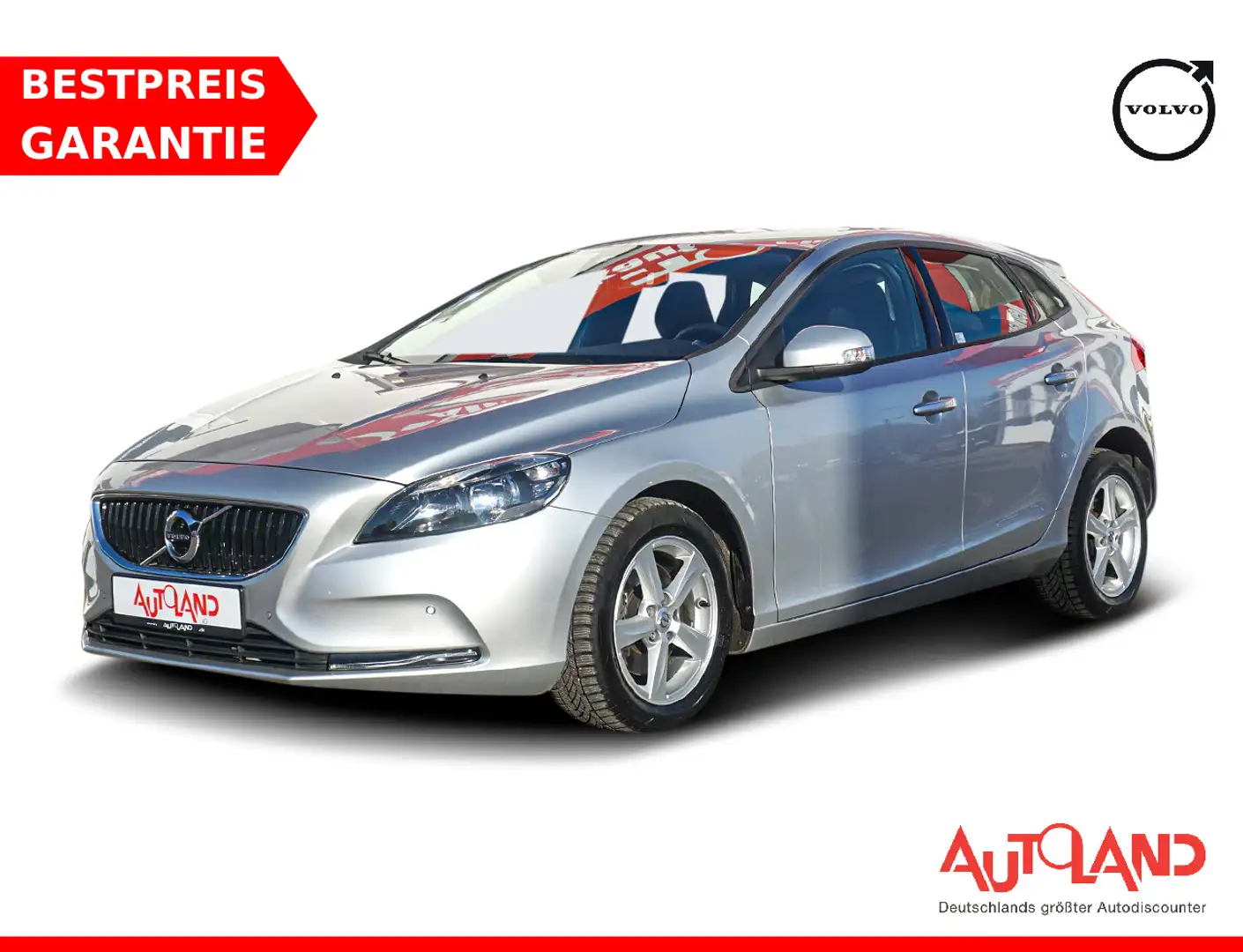 Volvo V40 2.0 Kinetic Klima PDC Notbremsassistent Plateado - 1